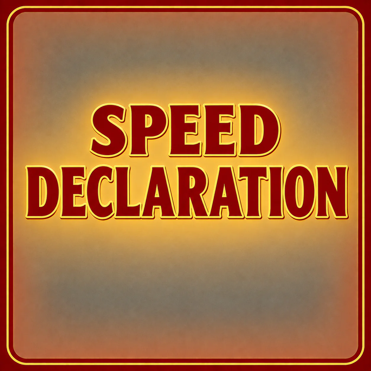 Agricultural Speed Declaration Certificate